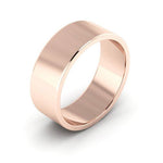 14K Rose Gold 7mm flat wedding band - DELLAFORA