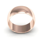 14K Rose Gold 8mm half round wedding band - DELLAFORA