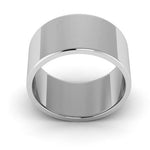 14K White Gold 10mm flat wedding band - DELLAFORA