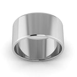 14K White Gold 10mm flat wedding band - DELLAFORA