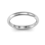 14K White Gold 2.5mm half round comfort fit wedding band - DELLAFORA