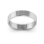 14K White Gold 4mm flat wedding band - DELLAFORA