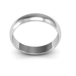 14K White Gold 4mm half round wedding band - DELLAFORA