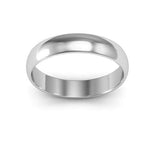 14K White Gold 4mm half round wedding band - DELLAFORA