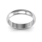 14K White Gold 4mm half round wedding band - DELLAFORA