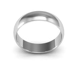 14K White Gold 5mm half round wedding band - DELLAFORA