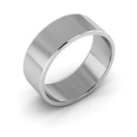 14K White Gold 7mm flat wedding band - DELLAFORA