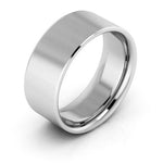 14K White Gold 8mm flat comfort fit wedding band - DELLAFORA