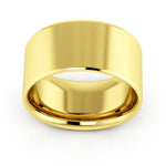 14K Yellow Gold 10mm flat comfort fit wedding band - DELLAFORA