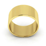 14K Yellow Gold 10mm flat wedding band - DELLAFORA