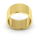 14K Yellow Gold 10mm flat wedding band - DELLAFORA