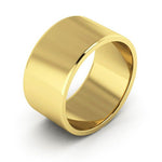 14K Yellow Gold 10mm flat wedding band - DELLAFORA