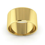 14K Yellow Gold 10mm flat wedding band - DELLAFORA