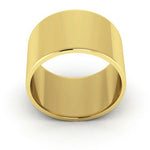 14K Yellow Gold 12mm flat wedding band - DELLAFORA