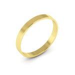 14K Yellow Gold 2.5mm extra light flat wedding bands - DELLAFORA