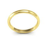 14K Yellow Gold 2.5mm half round comfort fit wedding band - DELLAFORA