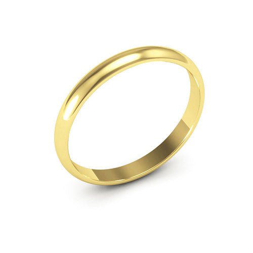 14K Yellow Gold 2.5mm half round wedding band - DELLAFORA