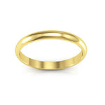 14K Yellow Gold 2.5mm half round wedding band - DELLAFORA