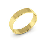 14K Yellow Gold 4mm extra light flat wedding bands - DELLAFORA