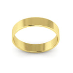 14K Yellow Gold 4mm extra light flat wedding bands - DELLAFORA