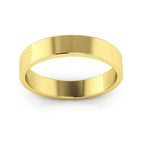 14K Yellow Gold 4mm flat wedding band - DELLAFORA