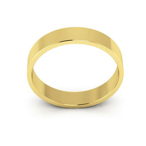 14K Yellow Gold 4mm flat wedding band - DELLAFORA