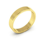 14K Yellow Gold 4mm flat wedding band - DELLAFORA