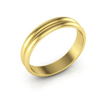 14K Yellow Gold 4mm rigged half round wedding band - DELLAFORA