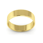 14K Yellow Gold 5mm extra light flat wedding bands - DELLAFORA