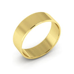 14K Yellow Gold 6mm extra light flat wedding bands - DELLAFORA