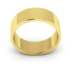 14K Yellow Gold 7mm flat wedding band - DELLAFORA