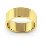 14K Yellow Gold 7mm flat wedding band - DELLAFORA