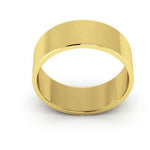 14K Yellow Gold 7mm flat wedding band - DELLAFORA