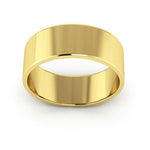 14K Yellow Gold 7mm flat wedding band - DELLAFORA