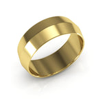 14K Yellow Gold 7mm knife edge wedding band - DELLAFORA