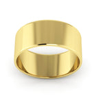 14K Yellow Gold 8mm extra light flat wedding bands - DELLAFORA