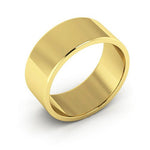 14K Yellow Gold 8mm flat wedding band - DELLAFORA