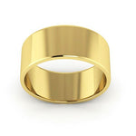 14K Yellow Gold 8mm flat wedding band - DELLAFORA