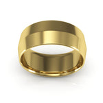 14K Yellow Gold 8mm knife edge comfort fit wedding band - DELLAFORA