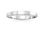 18K White Gold 2.5mm flat edge design wedding band - DELLAFORA