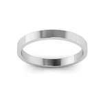 18K White Gold 2.5mm flat wedding band - DELLAFORA