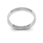 18K White Gold 2.5mm flat wedding band - DELLAFORA