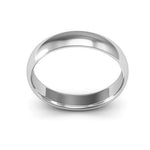 18K White Gold 4mm half round comfort fit wedding band - DELLAFORA