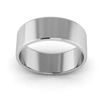 18K White Gold 7mm flat wedding band - DELLAFORA