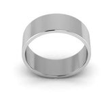 18K White Gold 7mm flat wedding band - DELLAFORA