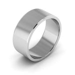 18K White Gold 8mm flat wedding band - DELLAFORA