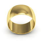 18K Yellow Gold 10mm half round wedding band - DELLAFORA