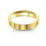 18K Yellow Gold 4mm half round wedding band - DELLAFORA