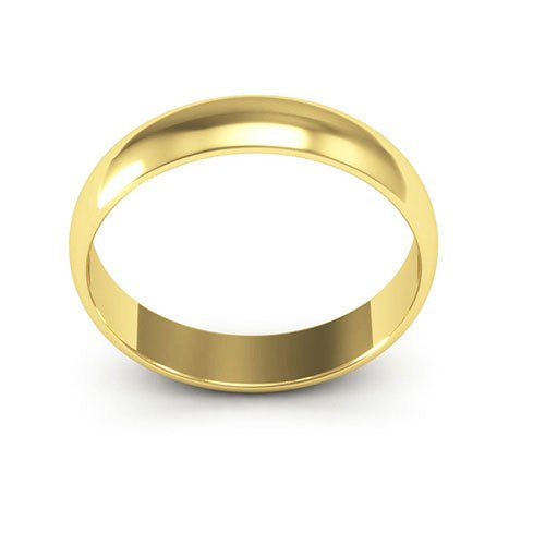 18K Yellow Gold 4mm half round wedding band - DELLAFORA