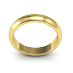 18K Yellow Gold 4mm heavy weight half round wedding band - DELLAFORA